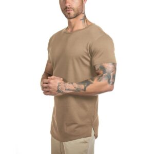 2020 New mode OEM Casual Blank Round Hem Shirt For Mens - Image 3