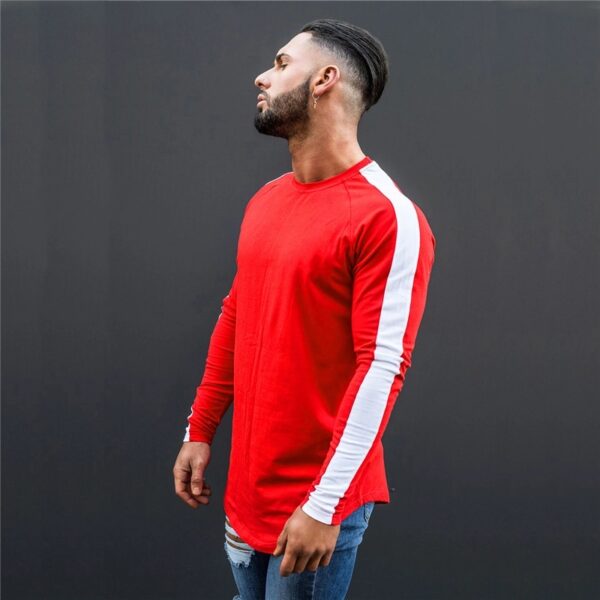 2020 Fashion Sport Cotton Long Sleeve Gym T Shirts For Men - Image 2