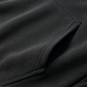 Black Cotton Fleece Hoodies Pullover / Zipper - Image 5