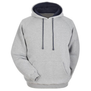 Cotton Fleece Hoodie with different hood inner color - Image 3