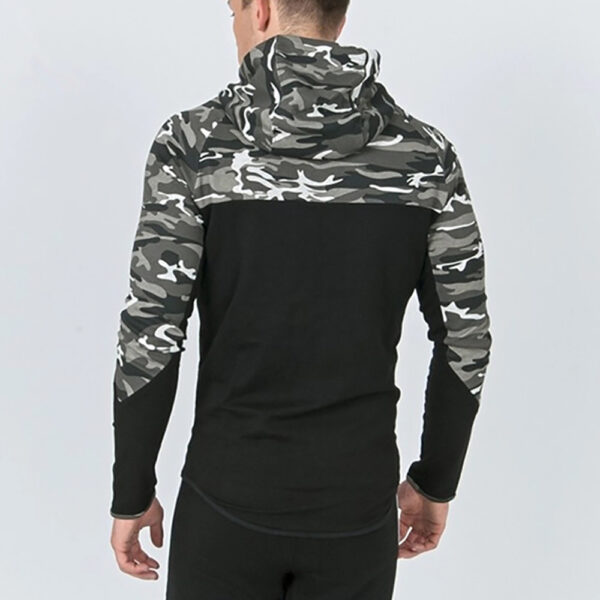 Cotton Polyester Custom Camo Plain Fitness Hoodie