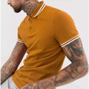 Fashion Man Short Sleeve 100% Cotton Custom Fitness Polo Shirt - Image 4