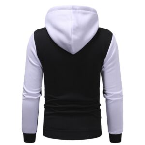 Men Fashion Gym Fleece White and Black Tracksuit - Image 5