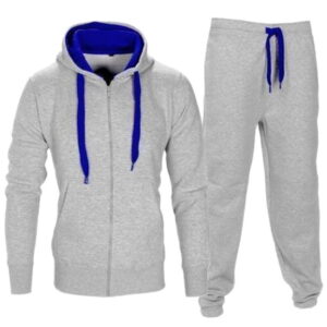 Men Fleece Grey Tracksuit - Image 2