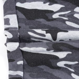 Men Grey Camo Slim fit Gym Fleece Tracksuit - Image 8