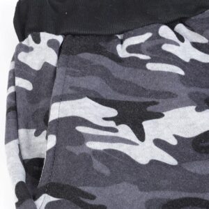 Men Grey Camo Slim fit Gym Fleece Tracksuit - Image 7