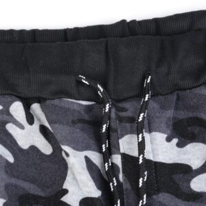 Men Grey Camo Slim fit Gym Fleece Tracksuit - Image 6