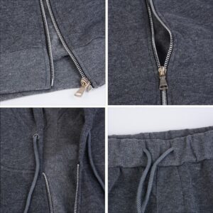 Men Gym Fashion Grey Fleece Tracksuit - Image 6