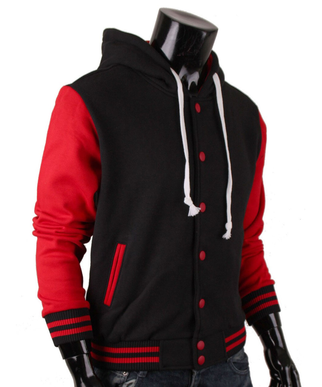 Men's Jacket Hoodie Baseball Jacket Varsity Letterman Jacket - Bewoda ...