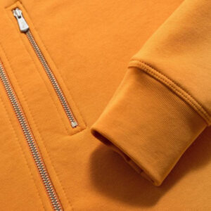Yellow Men Cotton Fleece Hoodie Zipper - Image 4