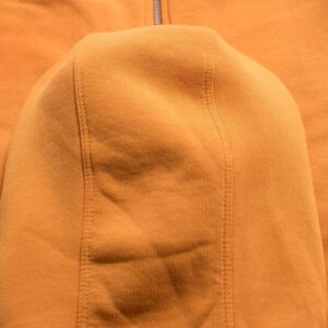 Yellow Men Cotton Fleece Hoodie Zipper - Image 3