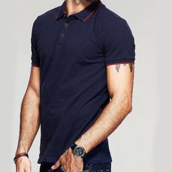 New Style Custom Office Personalized Customize Logo Man Polo Shirt - Image 2