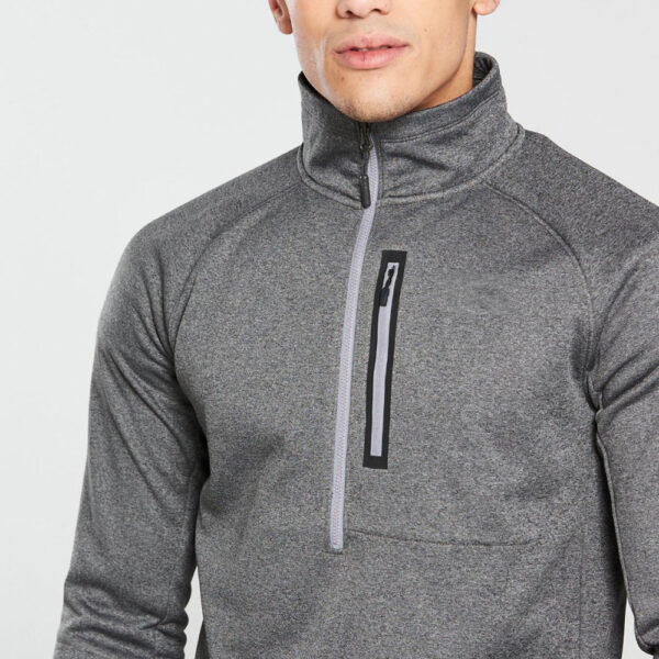 Men Gym Fashion Grey Fleece Hoodie