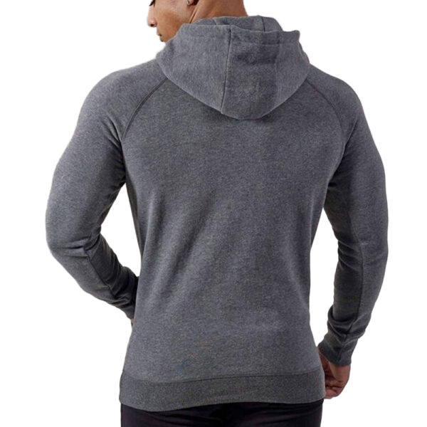 Men Pullover Gym Athletics Grey Hoodie