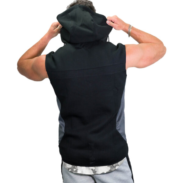 Men Custom Design Zipper Sleeveless Fleece Hoodie