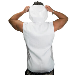 Men Custom Design Zipper Sleeveless Fleece Hoodie