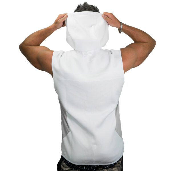 Men Custom Design Zipper Sleeveless Fleece Hoodie