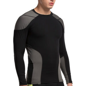 Custom Sports Running Wear Long Sleeve Compression T Shirt Men - Image 3