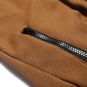 Men Cotton Fleece Hoodie with Zipper on Right side and 2 front zip pocket - Image 5
