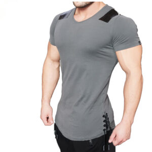 Latest Custom Longline Streetwear Mens Fitness Gym T Shirt - Image 3
