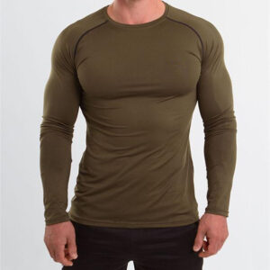 Mens Muscle Fit Workout Apparel Running Long Sleeve Fitness Gym Shirts - Image 3