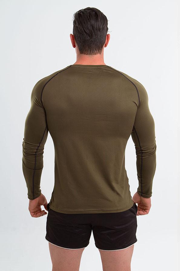 Mens Muscle Fit Workout Apparel Running Long Sleeve Fitness Gym Shirts