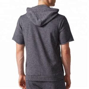 Men's Sweatshirt Custom Short Sleeve Hoodie - Image 2