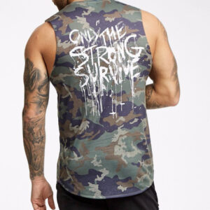Slim Fit Longline Sleeveless Tee Shirts For Men - Image 2