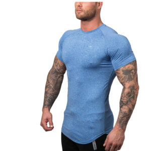 Wholesale Mens Sport Wear Fitted Bulk Plain Gym T-Shirts - Image 3
