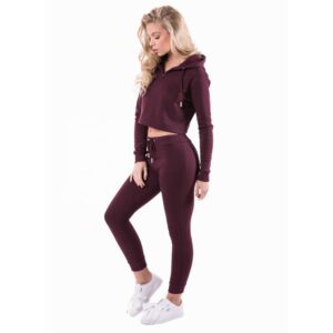 Women Croped Hoodie Fleece Tracksuit Ladies Gym Sports Fleece - Image 2