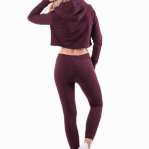 Women Croped Hoodie Fleece Tracksuit Ladies Gym Sports Fleece - Image 6