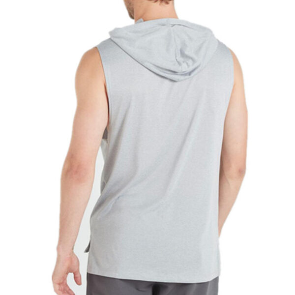 Custom Cotton Blank Gym Wear Plain Fitness Men's Sleeveless Hoodies