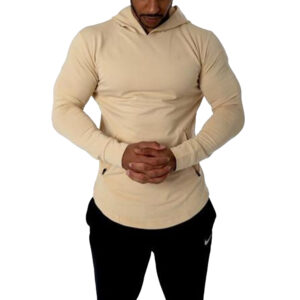 Custom Long Sleeve Hoodie Muscle Men's Gym Workout Clothing