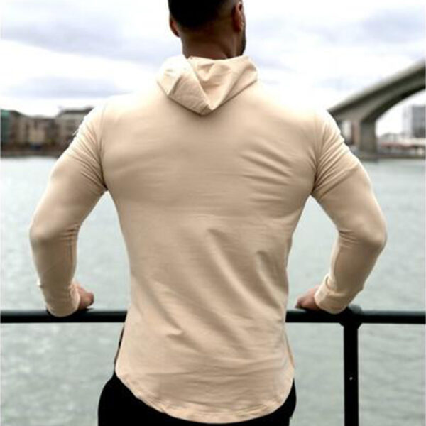 Custom Long Sleeve Hoodie Muscle Men's Gym Workout Clothing