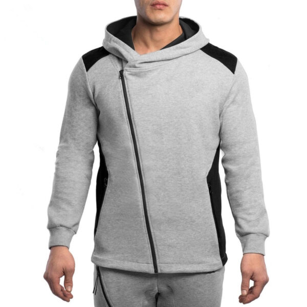 Custom Plain Hoodies Long Sleeve Raglan Zipper Up Bulk Hoodies Men