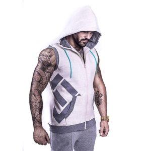 Fleece Plus Size Sleeveless Training Custom Fitness Hoodies Men