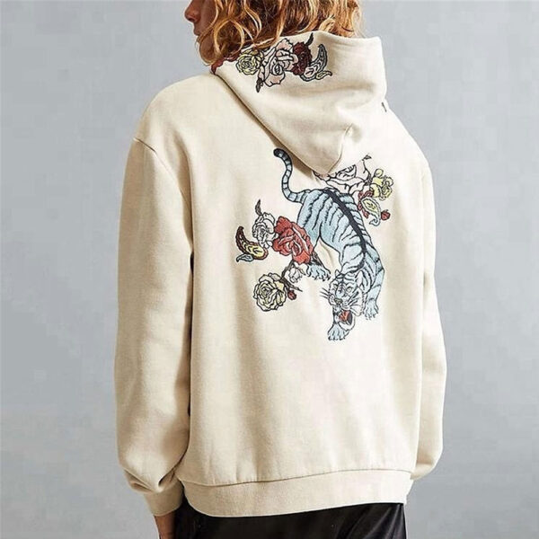 High Quality Mens blank 100% cotton embroidered sports hoodie
