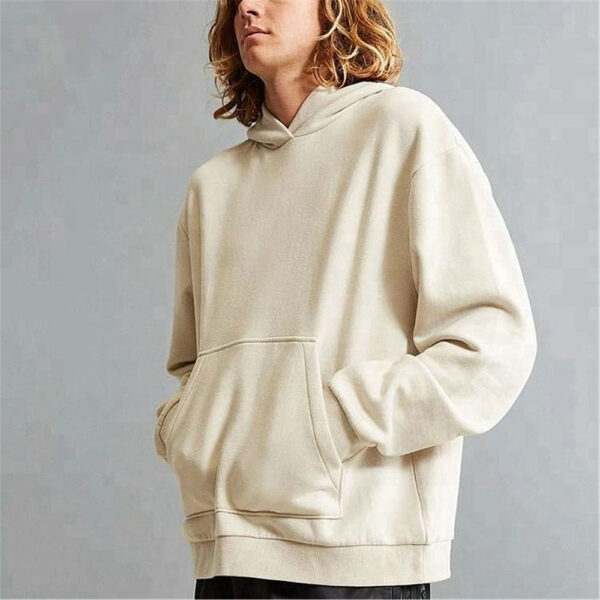High Quality Mens blank 100% cotton embroidered sports hoodie - Image 2