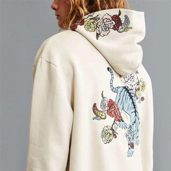 High Quality Mens blank 100% cotton embroidered sports hoodie - Image 3
