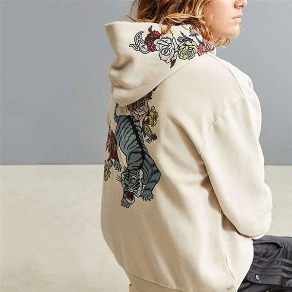 High Quality Mens blank 100% cotton embroidered sports hoodie - Image 4
