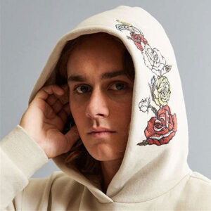 High Quality Mens blank 100% cotton embroidered sports hoodie - Image 5