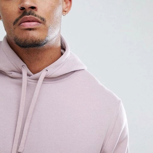 High Quality Mens custom logo plain pullover cotton Hoodie - Image 4