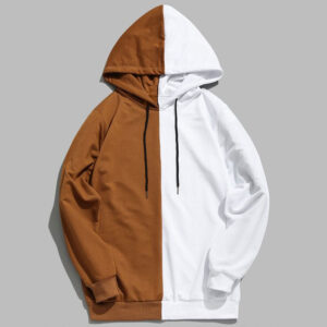 Hot Sale Cotton custom logo Men's patchwork Hoodies - Image 2