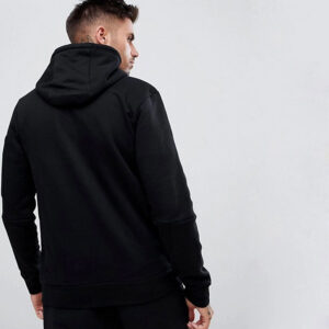 Hot Sale black slim fit cotton zip hoodies for men - Image 2
