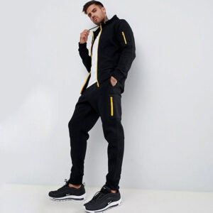 Hot Sale black slim fit cotton zip hoodies for men - Image 4