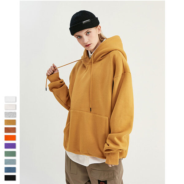 Wholesale Mens Custom Fitness Gym Oversized Fleece Hoodie - Image 2