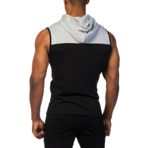 men bodybuilding wear gym sleeveless hoodies - Image 2