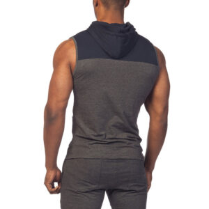 men bodybuilding wear gym sleeveless hoodies - Image 5