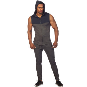 men bodybuilding wear gym sleeveless hoodies - Image 6