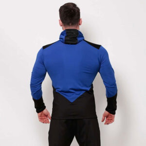 mens sportswear zipper up long sleeve hoodie gym wear - Image 3